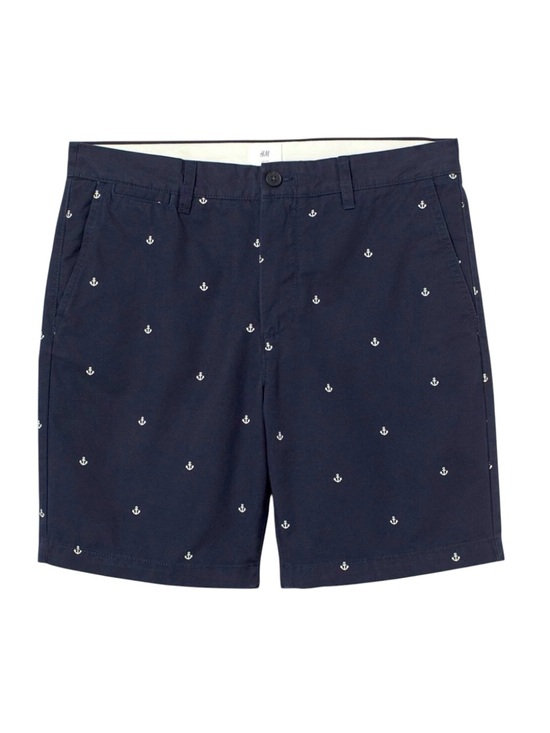 H&M Other - H&M Navy Blue Shorts with Embroidered Anchor Pattern
